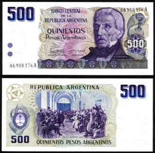 argentina p 316 500 pesos argentinos unc banknote  1 00 buy 
