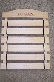 KARATE BELT WALL DISPLAY PERSONALIZED FOR LOGAN NAME   LIGHTLY USED