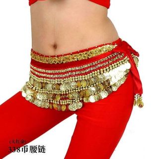 belly dance 338 gold coins fringe costume belt skirt more