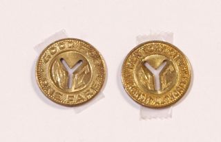 nyc transit token small y 1953 70 beautiful pieces time