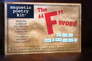 refrigerator magnets magnetic poetry kit the f word time left