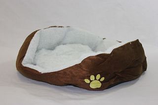 New Brown Pet Dog Puppy Cat Soft Fleece Warm Bed House Plush Cozy Nest 