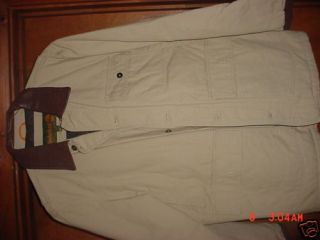 new timberland mens jacket tan with a leather collar