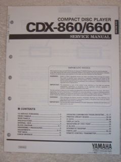 yamaha service manual cdx 860 660 cd disc player time