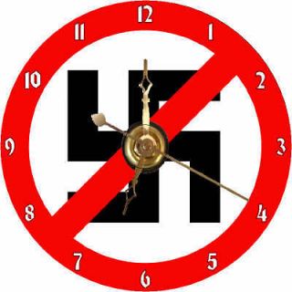 brand new anti nazi symbol flag cd clock  6 99 