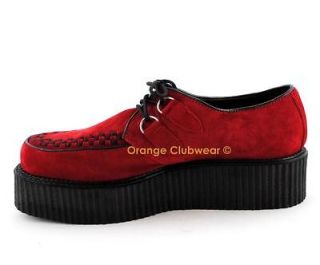 demonia creeper 402s men s red suede creepers shoes