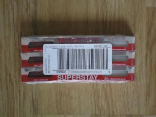 3x Maybelline New York, Superstay, 18 Hour Lipstick, Various Shades 