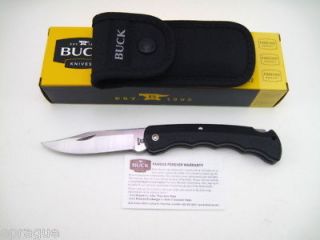 BUCK BUCKLITE 426 BLACK FOLDING HUNTER KNIFE & SHEATH LIGHTWEIGHT 