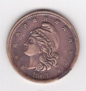 1863 patriotic civil war token x f fuld 29 303