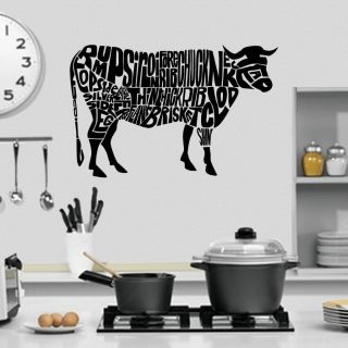 Cow Joints Anatomy Huge Wall Sticker Decal Transfer Vinyl Perfect Gift 