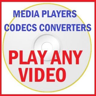 Media Players Codecs Converters, Play Any DVD AVI MP3 DIVX, PC CD For 