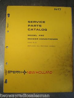 New Holland 490 Haybine Mower Conditioner Parts Manual 5049013