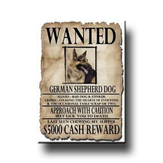 german shepherd dog wanted poster fridge magnet new time left $ 5 25 