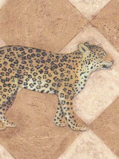     Elephant Zebra Leopard Diamonds Sale$ Wallpaper Border 483
