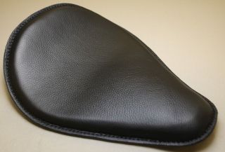 Harley Chopper Bobber Leather Motorcycle Seat Sporty Blk RICH PHILLIPS 