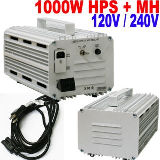1000W Switchable Ballast MH HPS 120V 240V Magnetic Cap