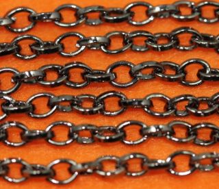 16ft Gun Black Cable Open Link Iron Metal Chain Findings 5x4 5x1 2mm 