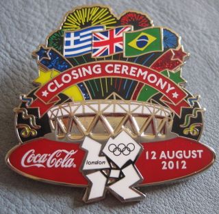 2012 London Olympic Pin Closing Ceremony Coca Cola Rio