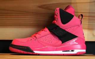 Nike Air Jordan Flight 45 High GS Vivid Pink Black 547769 601 Girl Sz 