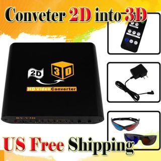 2D to 3D Conversion Signal Video Converter TV Movie Blue Ray Xbox 360 