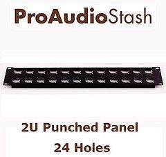 19 inch 2U Neutrik Punched Rack Panel 19 24 Holes XLR