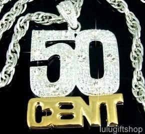 50cent 50 Cent Bling Hip Hop Pendant Chain Necklace