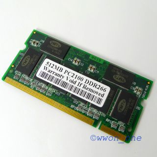 New 512MB PC2100 DDR266 266MHz 200pin DDR1 SODIMM Laptop Memory 200pin 