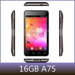  Unlocked 5 ANDROID4 0 MTK6575 1GMhz 3G GPS MOBILE CELL SMART PHONE A75