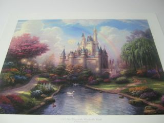 Thomas Kinkade A New Day at the Cinderella Castle Signed Lithograph 
