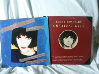 Linda Ronstadt 2 Greatest Hits Aaron Neville LP Record Albums