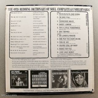 The Otis Redding Dictionary of Soul from 66 Volt w Shrink Wrap 