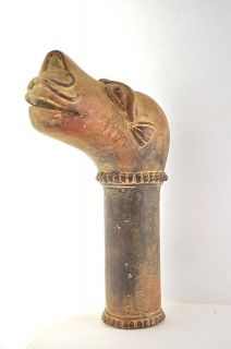 Antique Brass Metal Dragon Cane Head Walking Stick Artisan OOAK