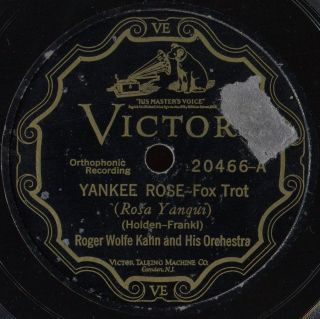    Kahn, Goldkette Orchestra w/ Bix, Venuti Victor 20466 Scroll 78 rpm