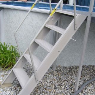 Esther Williams Above Ground Swing Up Pool Ladder Beige