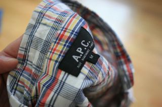 apc A.P.C. plaid shirt SMALL
