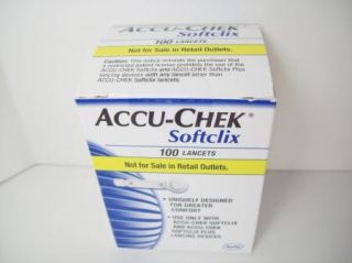 100 Accu Chek Softclix Lancets New SEALED Box Accuchek