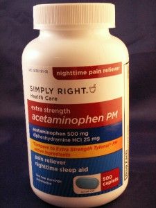 Acetaminophen PM Nighttime Sleep Aid ~ Simply Right ( formerly Member 