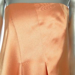 ABS by Allen Schwartz Womens Orange Satin Strapless Tulle Short Dress 