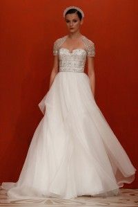 Reem Acra 4407 from Here to Eternity Silk Ivory Couture Bridal Gown 
