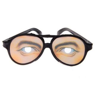 Plastic Funny Practical Joke Glasses with Eye Pattern Halloween Prop 
