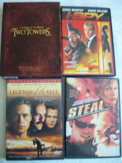 Action Adventure DVD Movies Lot of 4 Lord of Rings Legends of Fall 