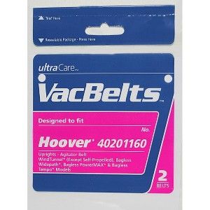 ultracare hoover no 40201160 vacuum belts sealed