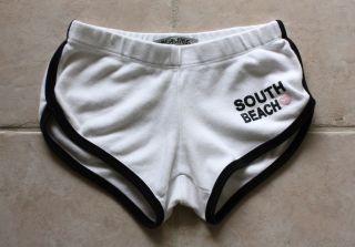 Surf Style Miami South Beach White Active Shorts Girls XS