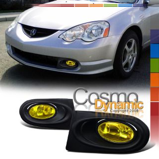 02 04 Acura RSX Yellow JDM Fog Lights Switch Wiring Harness