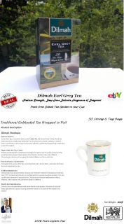 Dilmah Earl Grey Flavoured Tea 50 Tea Cup Bags x 02 Packs