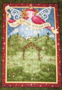 Advent Calendar Good Tidings Fabric Panel for Quilting & Sewing