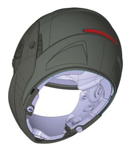   Monaco Pure Carbon Motorcycle Flip Front Helmet Size Medium