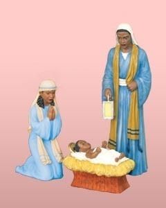 African American Christmas Figurine Nativity Family