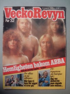 Swedish Mag Front page Agnetha Frida Bjorn and Benny ABBA 1975