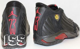 Nike Air Jordan XIV 14 Last Shot Black Red DS Sz 13 136016 001 1999 OG 